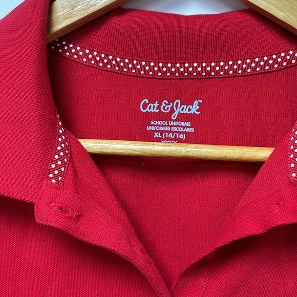 Girls' Short Sleeve Interlock Uniform Polo Shirt - Cat & Jack™ XL 14/16 junior - Picture 3 of 6